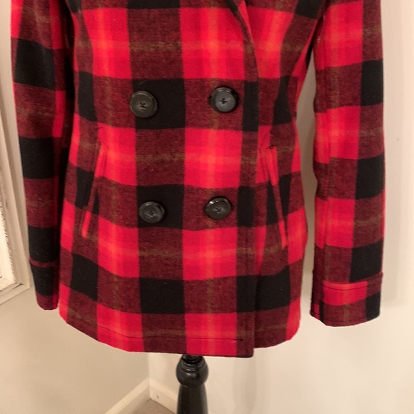 “Checkers Anyone?”  Red and black plaid coat - Picture 3 of 9